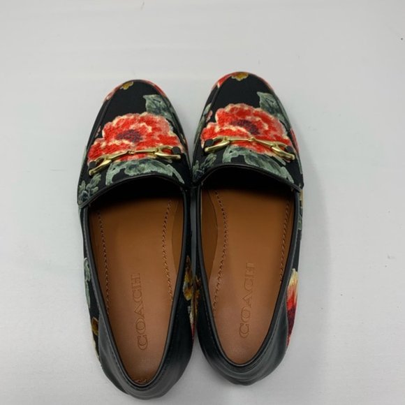 Coach Women's Haley Loafers Shoes With Floral 6.5 - Picture 2 of 6